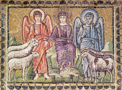 The Parable of the Good Shepherd Separating the Sheep from the Goats, Scenes from the Life of Christ by Byzantine School